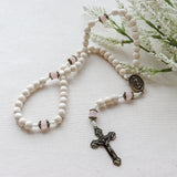 Our Lady of Guadalupe White and Bronze Rosary