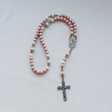 St. Therese of Lisieux Freshwater Pearl Pink Rosary