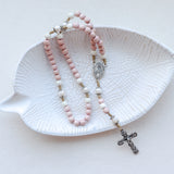 St. Therese of Lisieux Freshwater Pearl Pink Rosary