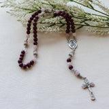 St. Thérèse of Lisieux Cherry Wood and Rose Quartz Rosary