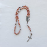 Peach Sunstone Our Lady of Guadalupe Stone Rosary