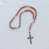 Communion Cup Orange Wood and Moonstone Rosary