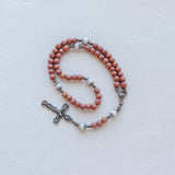 Communion Cup Orange Wood and Moonstone Rosary