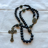 Saint Michael African Turquoise Rosary