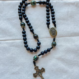 Saint Michael African Turquoise Rosary