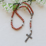 Communion Cup Orange Wood and Moonstone Rosary