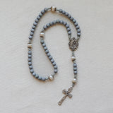 Freshwater Pearl Our Lady of Lourdes Gray Rosary