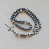 Freshwater Pearl Our Lady of Lourdes Gray Rosary