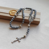 Freshwater Pearl Our Lady of Lourdes Gray Rosary