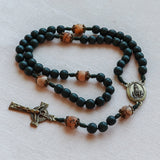 Our Lady of Fatima Green Wood and Jasper Rosary