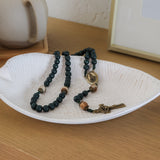 Our Lady of Fatima Green Wood and Jasper Rosary