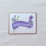 Purple Sending Prayers Birthday Card