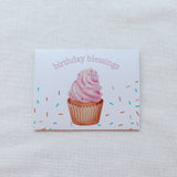 Pink Cupcake Birthday Card