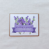 Purple Sending Prayers Birthday Card