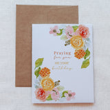 Orange Floral Birthday Card