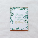 Praying for You Green Birthday Card