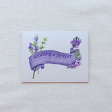 Purple Sending Prayers Birthday Card