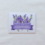 Purple Sending Prayers Birthday Card