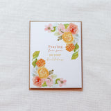 Orange Floral Birthday Card