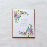 Pink and Blue Floral Birthday Card