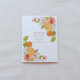 Orange Floral Birthday Card