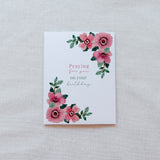 Pink Floral Birthday Card